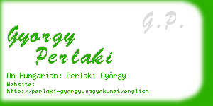 gyorgy perlaki business card